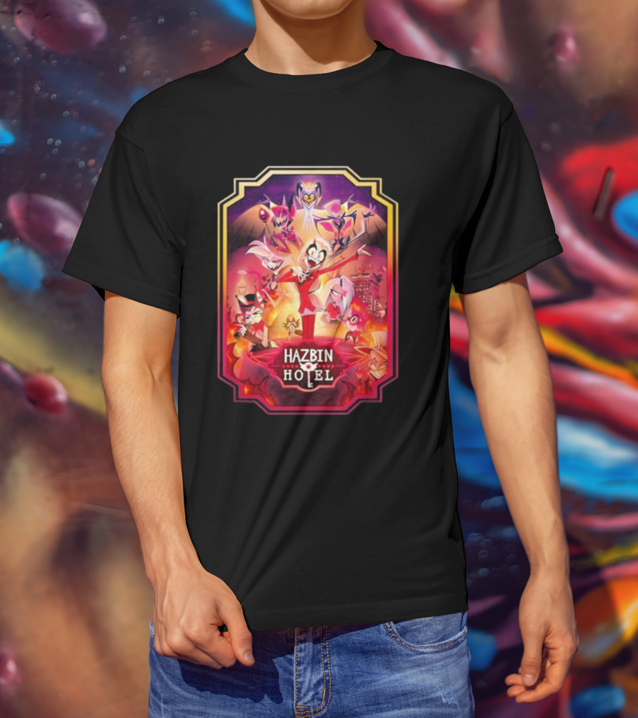 Hazbin Hotel Vibrant Character Montage T-Shirt