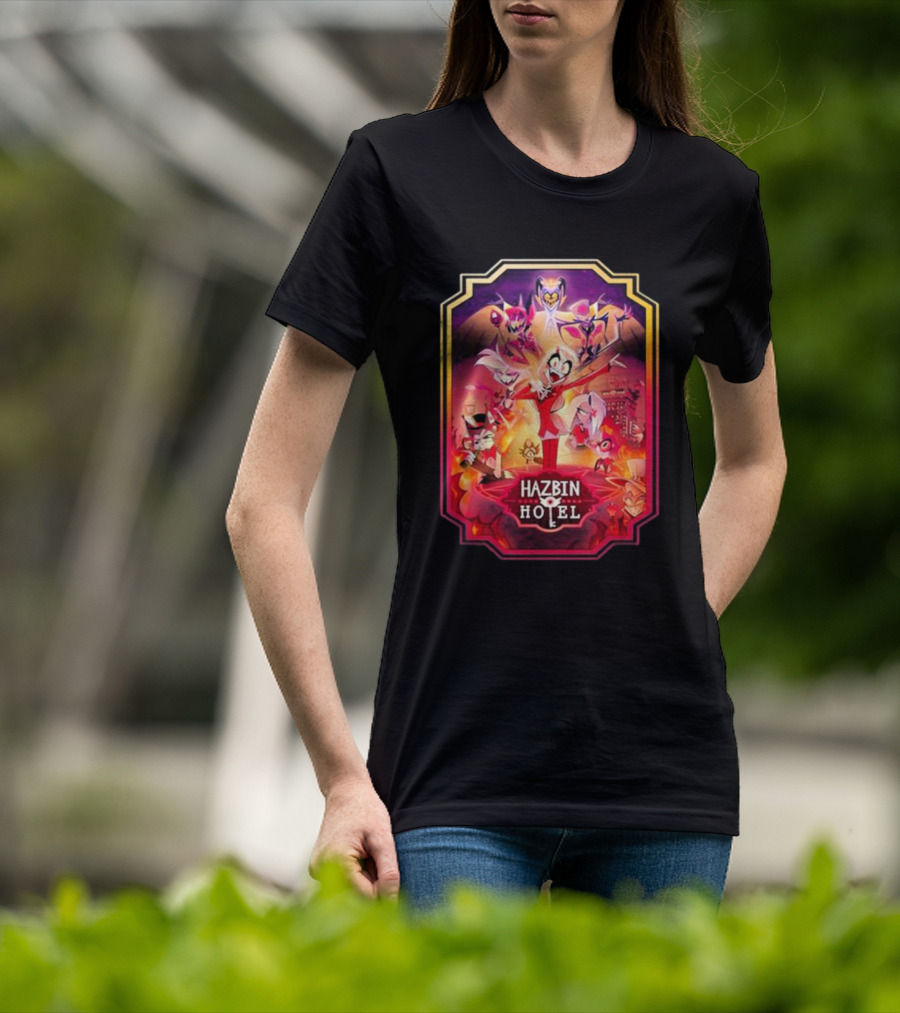 Hazbin Hotel Vibrant Character Montage T-Shirt