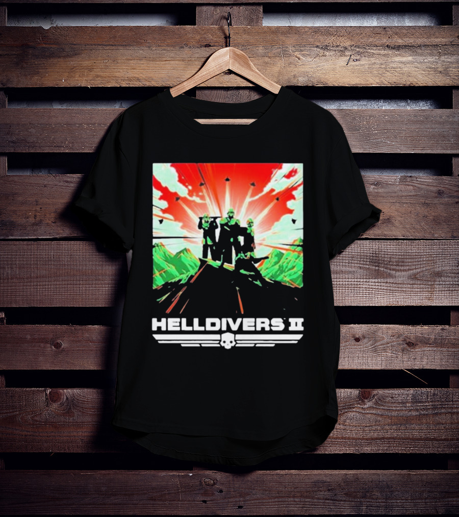 HELLDIVERS II Colorful Video Game Artwork T-Shirt