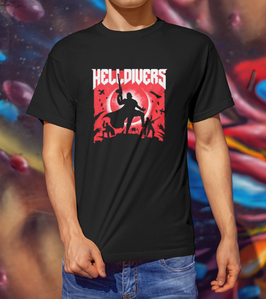 Helldivers Red Moon Battle T-Shirt