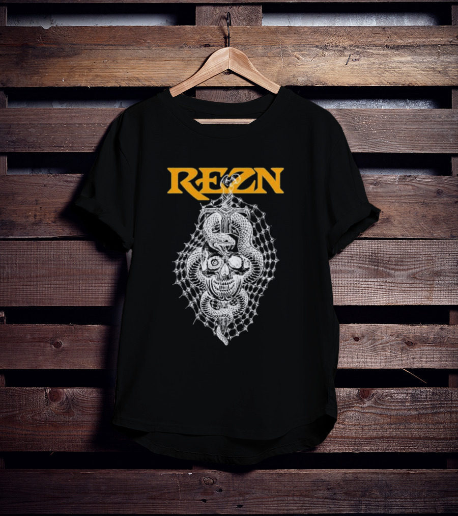 Hello Rezn Skull And Snake Web T-Shirt