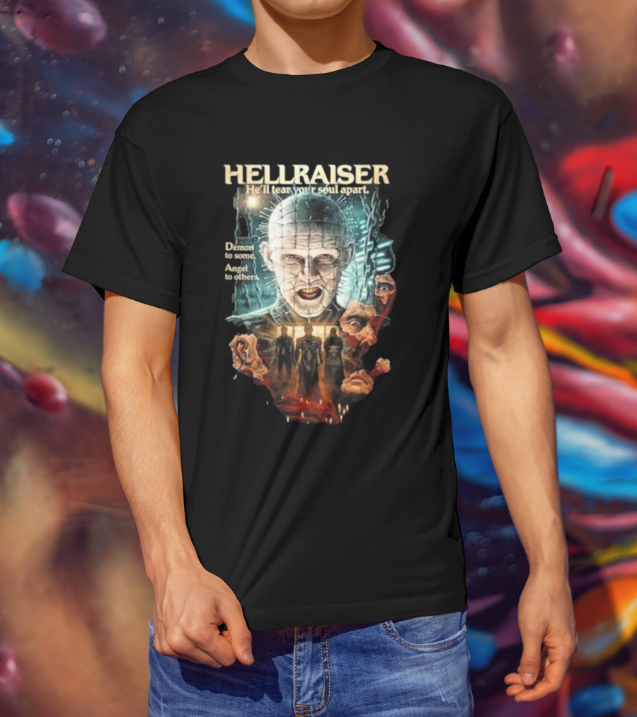 Hellraiser He'll Tear Your Soul Apart Demon To Some Angel To Others T-Shirt