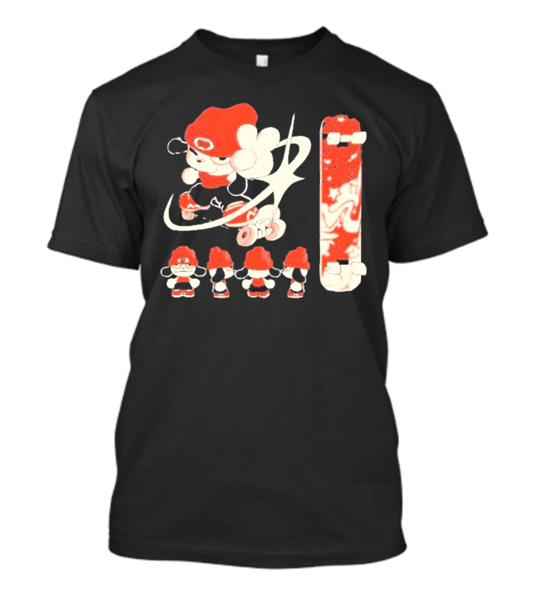 Hip Hop Dog Bryson McBee Roller Skating Skateboard Red Hat T-Shirt