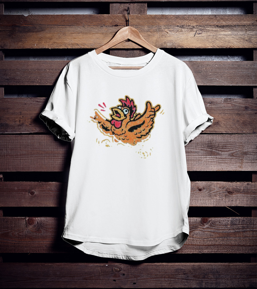 Hype-hens Primary Illustrated Cartoon Chicken T-Shirt
