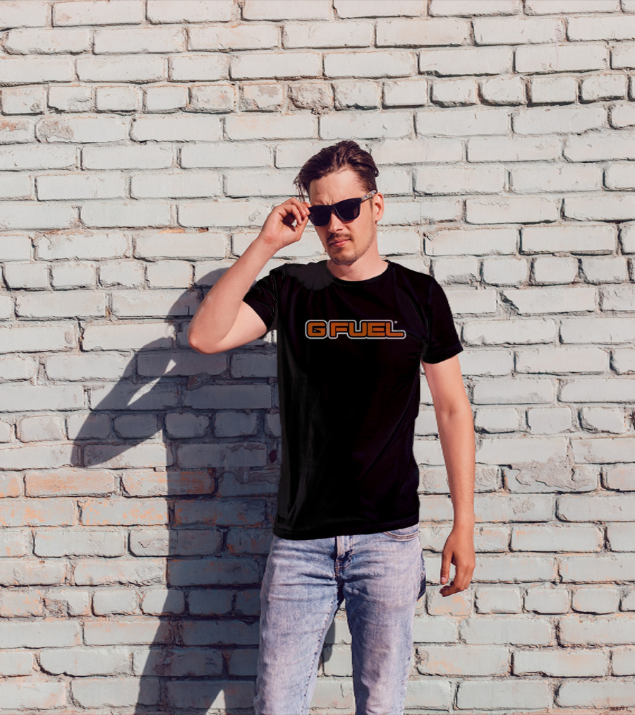 G Fuel Orange Basketball Texture Logo March Madness Collaboration T-Shirt