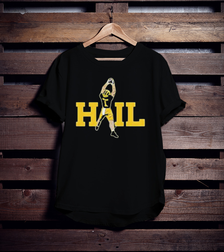 Hail Football Catch Player Number One Michigan Colors T-Shirt