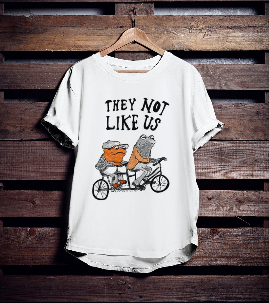 They Not Like Us Frog Riding Bike Duo T-Shirt