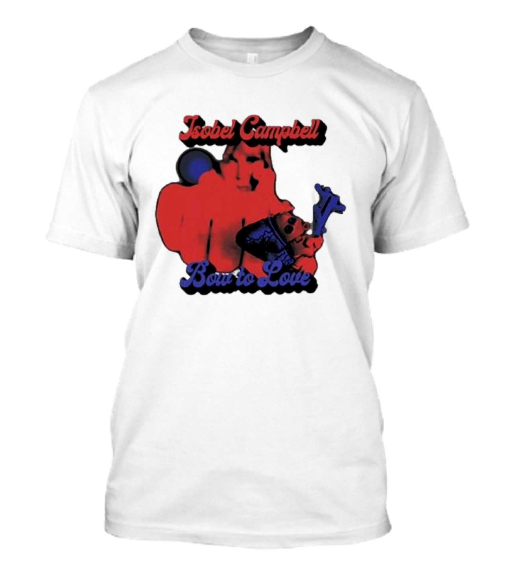 Isobel Campbell Bow To Love Retro Red And Blue T-Shirt