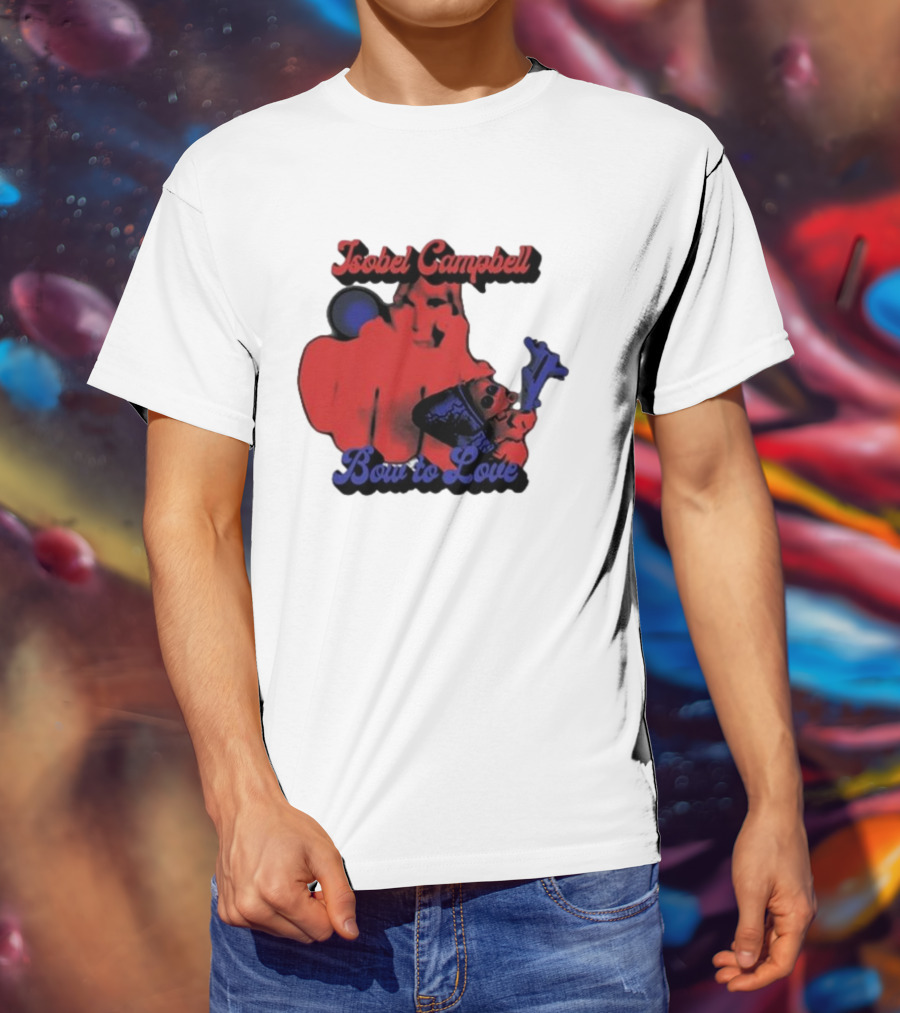 Isobel Campbell Bow To Love Retro Red And Blue T-Shirt