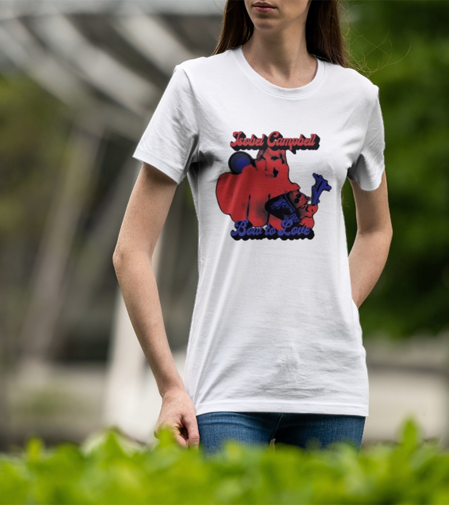 Isobel Campbell Bow To Love Retro Red And Blue T-Shirt