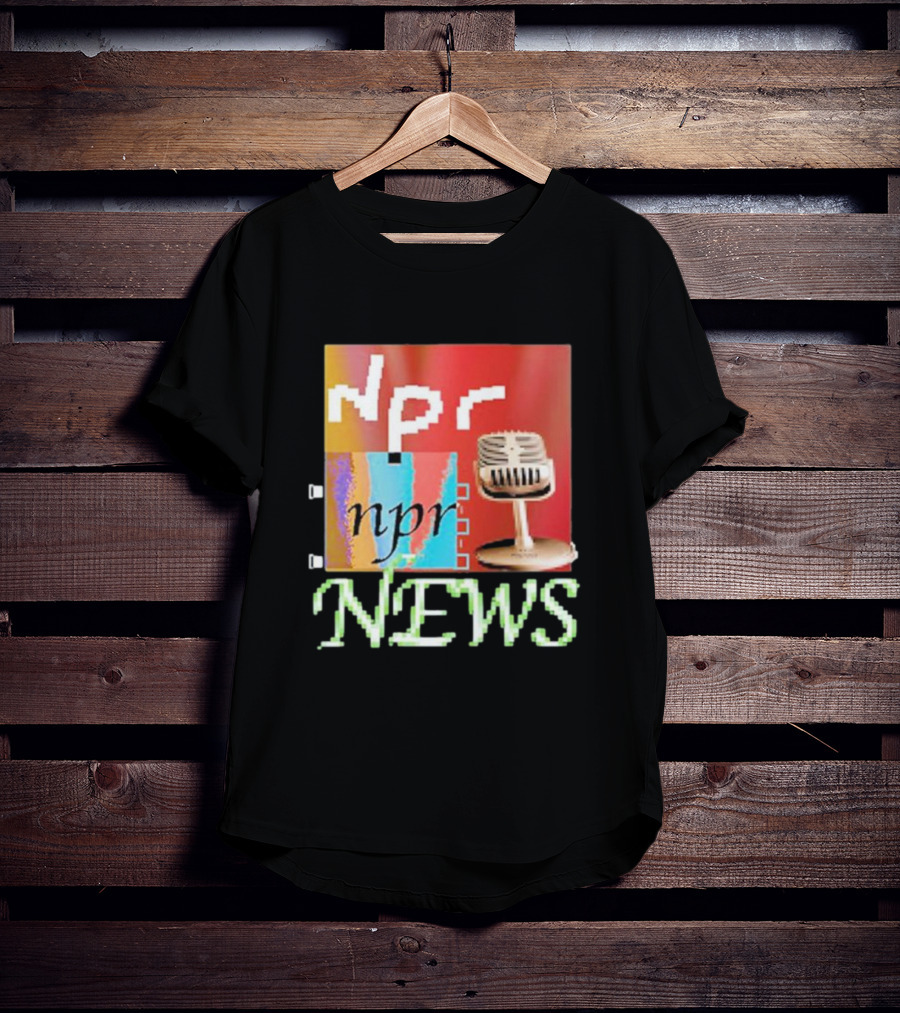 NPR News Vintage Microphone Graphic Jack Corbett TikTok T-Shirt