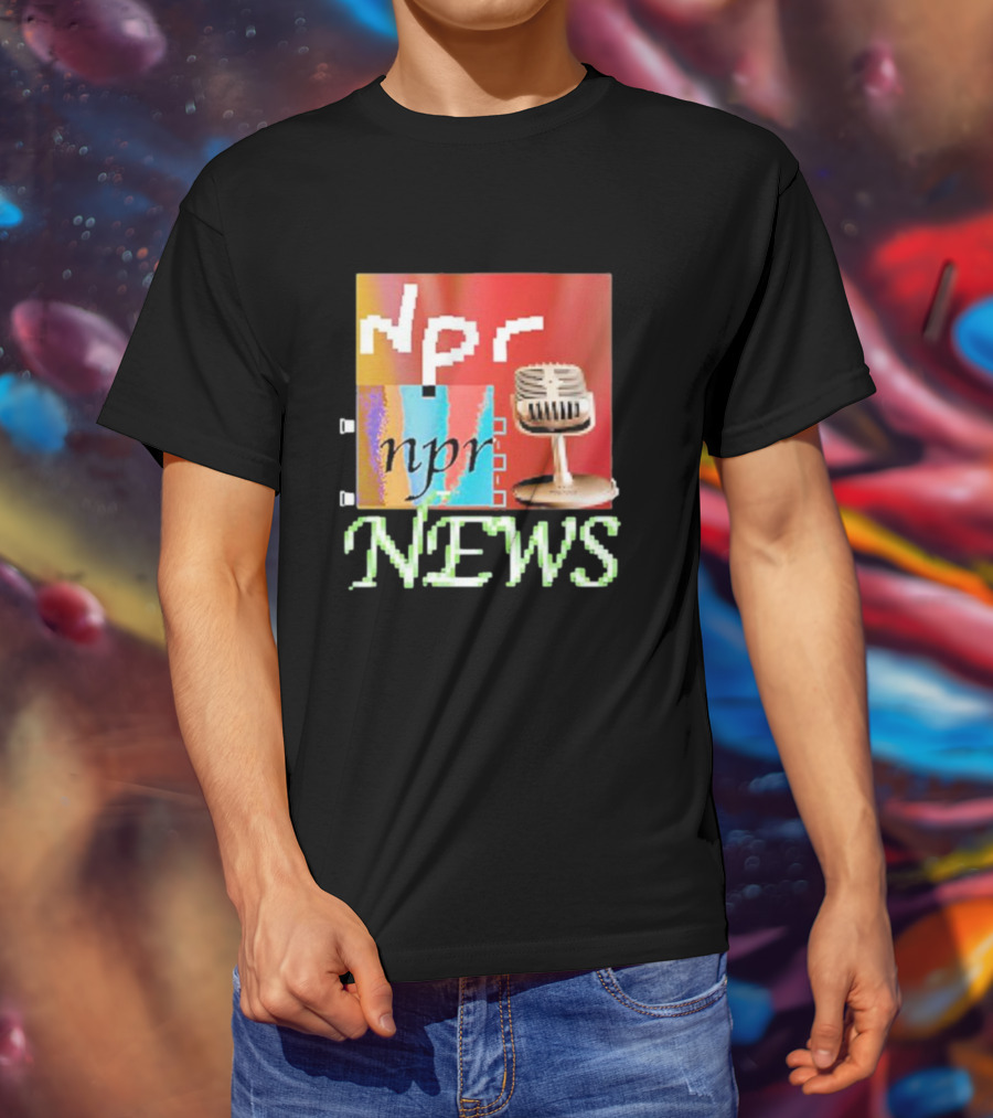 NPR News Vintage Microphone Graphic Jack Corbett TikTok T-Shirt