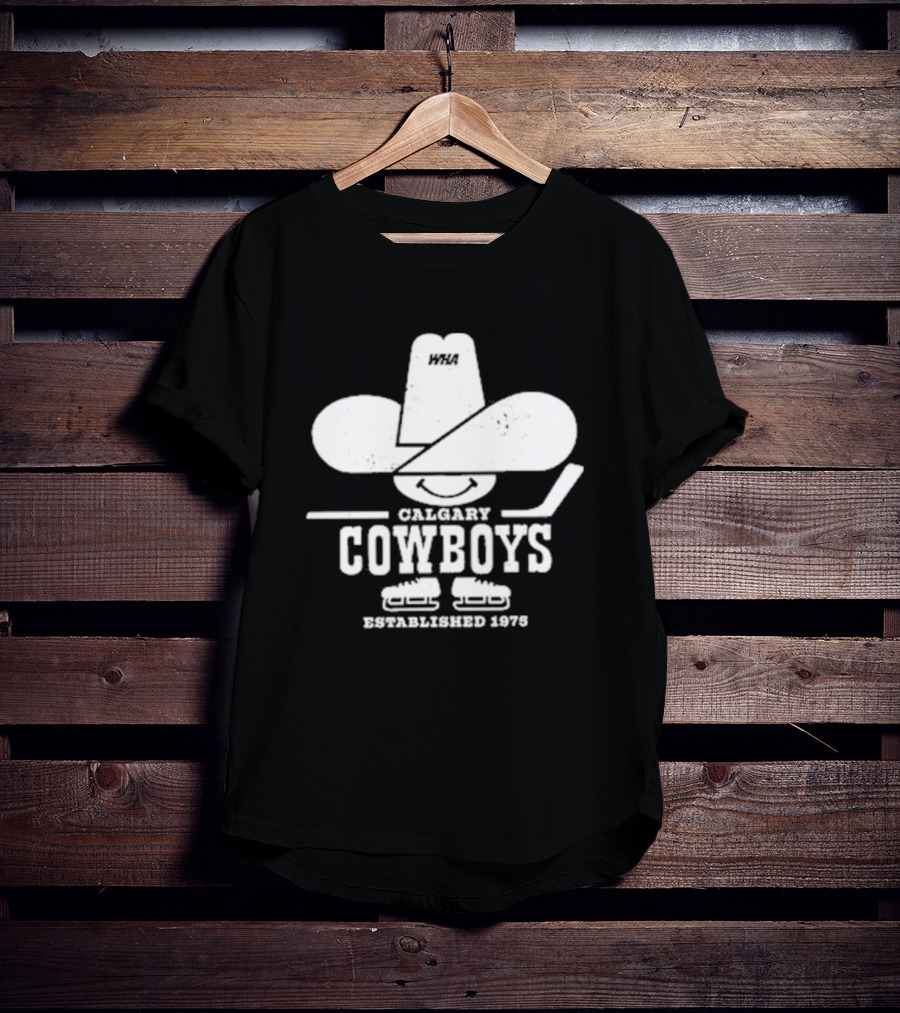 Jari The Hutt WHA Calgary Cowboys Hockey Established 1975 T-Shirt