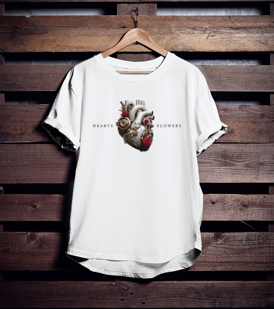 Jennifer Lopez Hearts And Flowers Roses And Mechanical Heart T-Shirt