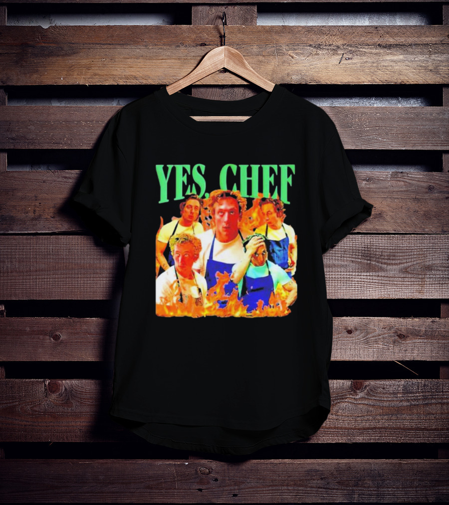 Jeremy Allen Fire Flames Yes Chef T-Shirt