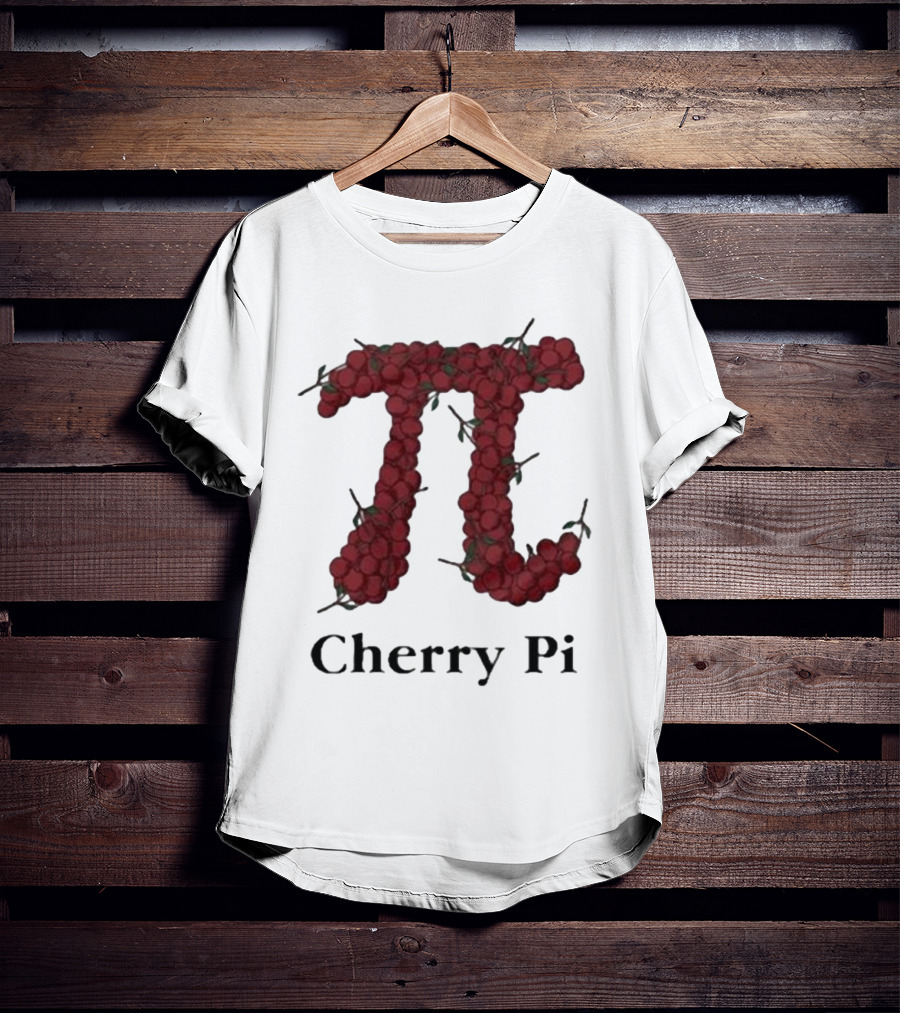 Cherry Pi Jon Hurwitz π Symbol Made Of Red Cherries T-Shirt
