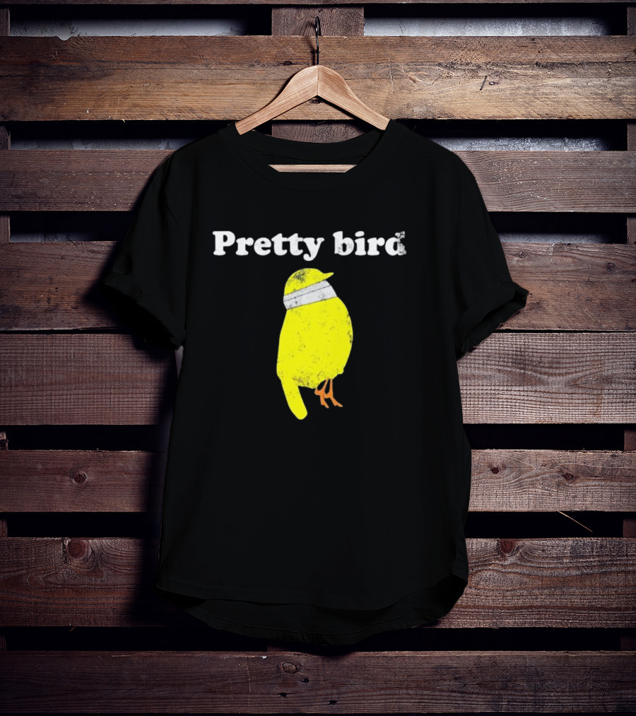 Pretty Bird Yellow Bandit Bird Retro Style Jonathan Swanson T-Shirt