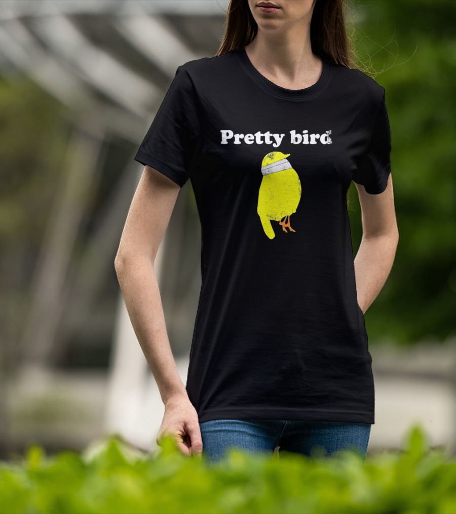 Pretty Bird Yellow Bandit Bird Retro Style Jonathan Swanson T-Shirt