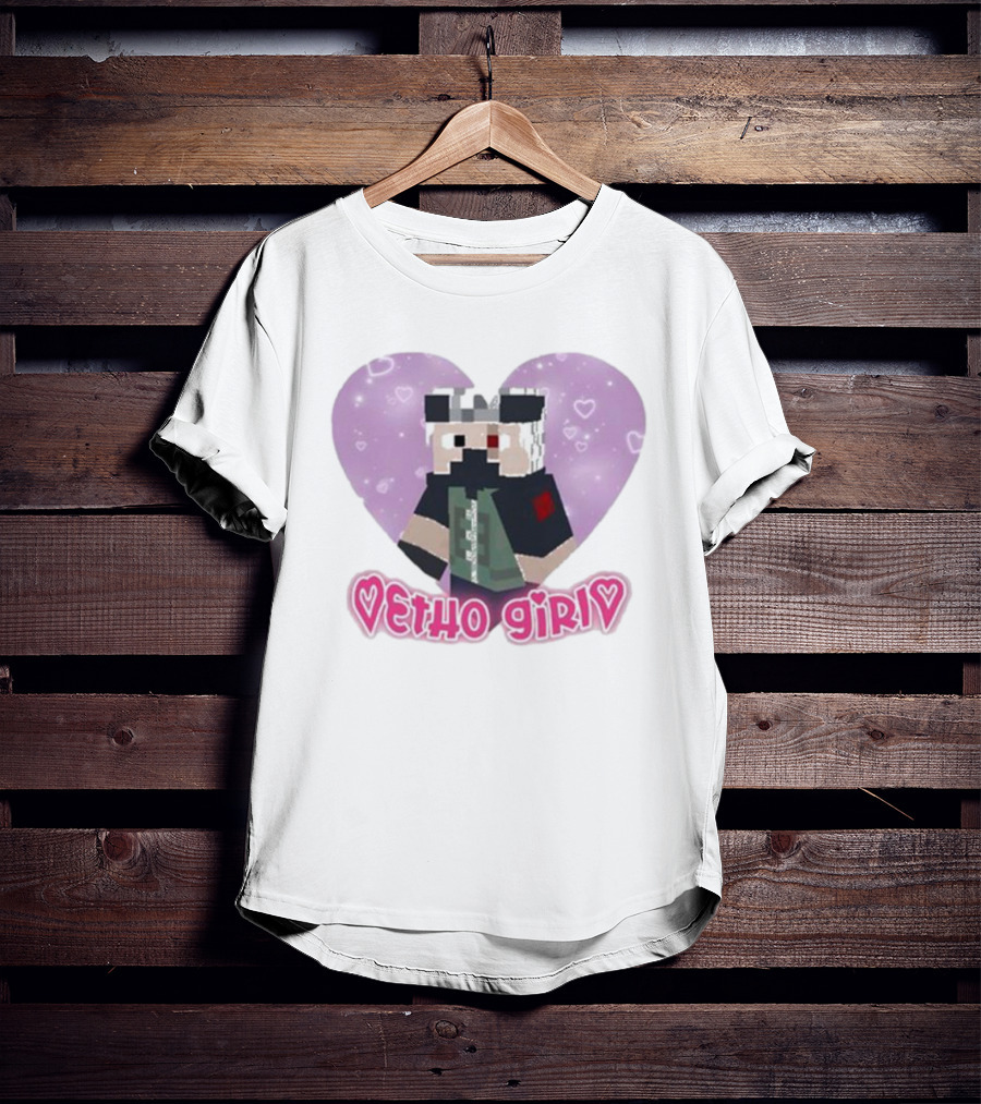 Etho Girl Heart Minecraft Character Pixel Art Julesxd T-Shirt