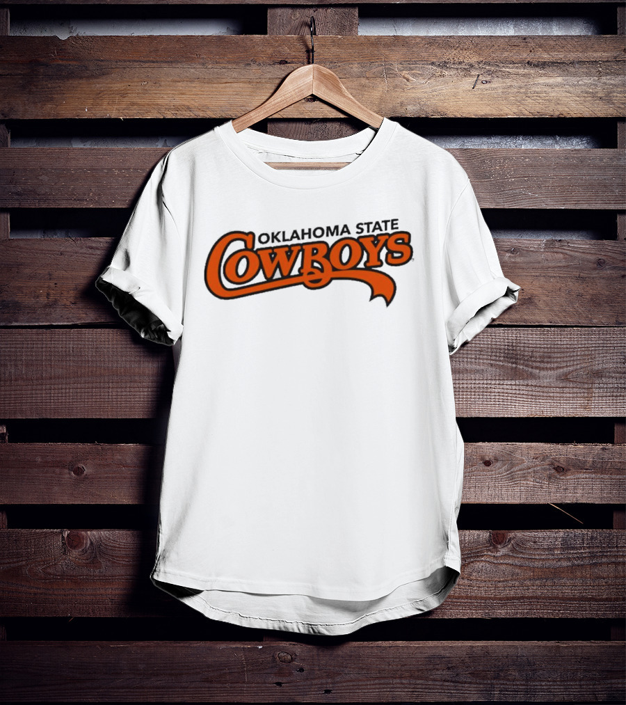 Oklahoma State Cowboys Stylized Orange Text T-Shirt