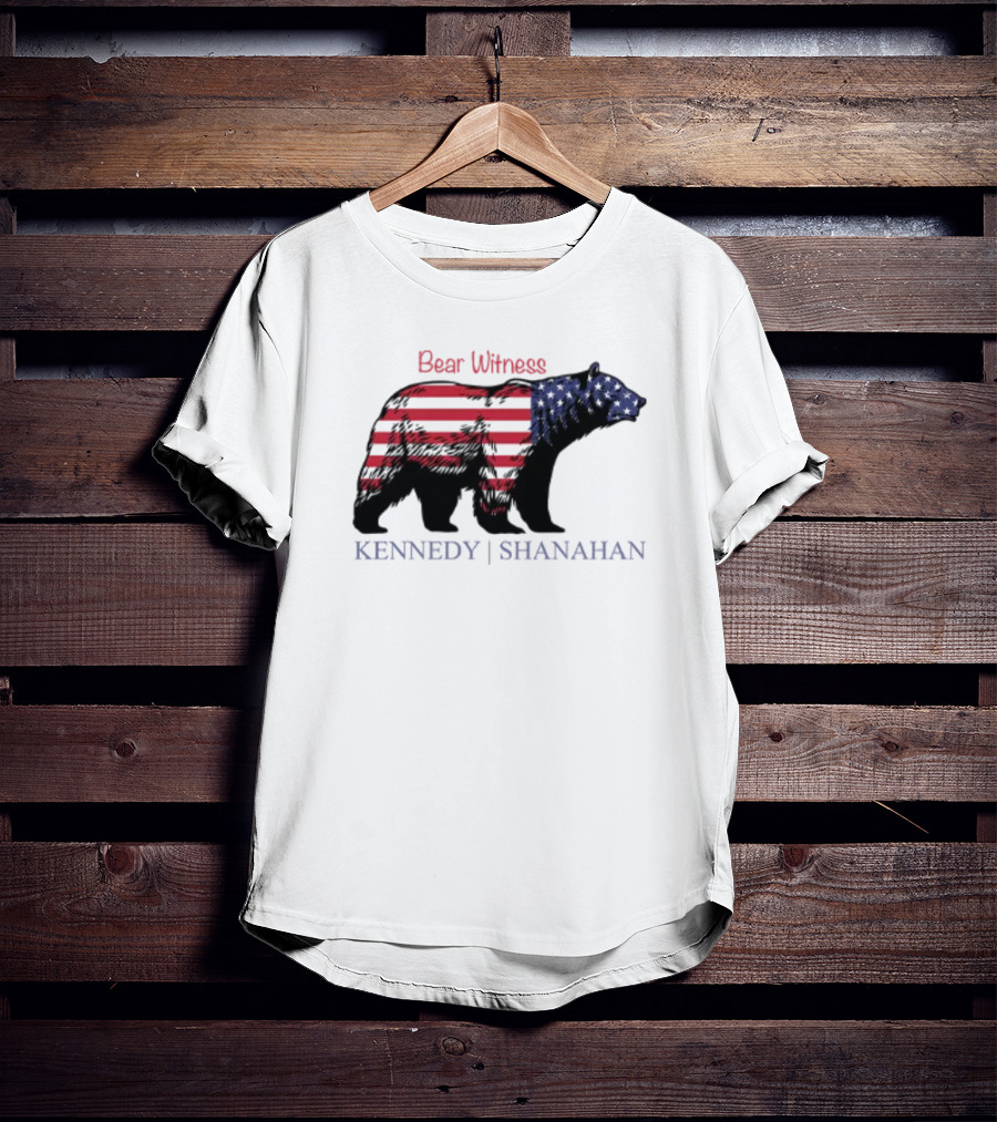 Bear Witness American Flag Bear Kennedy Shanahan T-Shirt