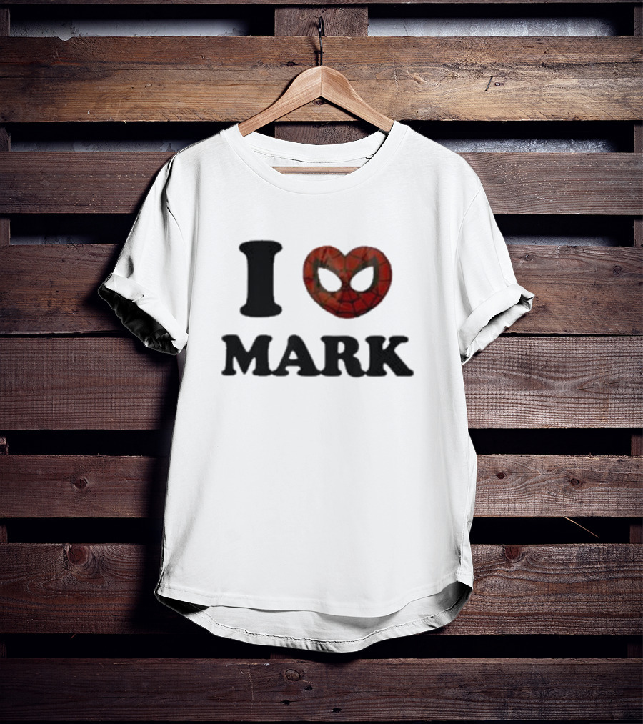 I Love Mark Spider Heart Mask T-Shirt