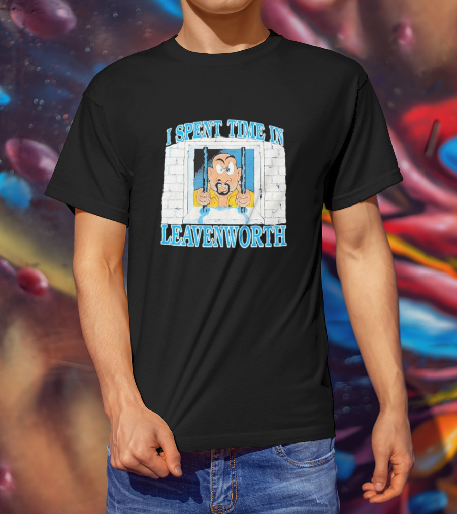 I Spent Time In Leavenworth Cartoon Prisoner Behind Bars T-Shirt