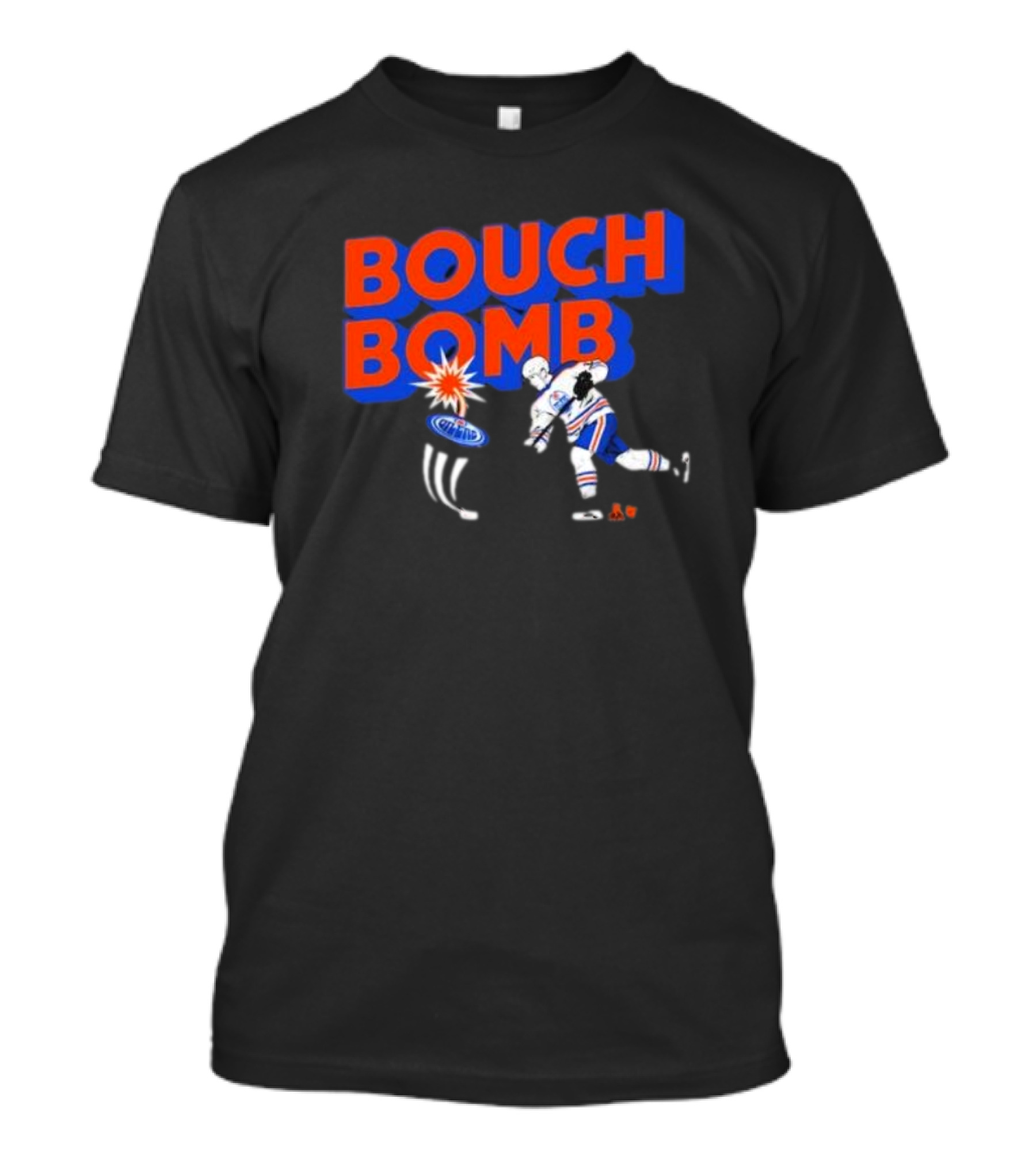 Bouch Bomb Ice District Evan Bouchard Edmonton Oilers T-Shirt