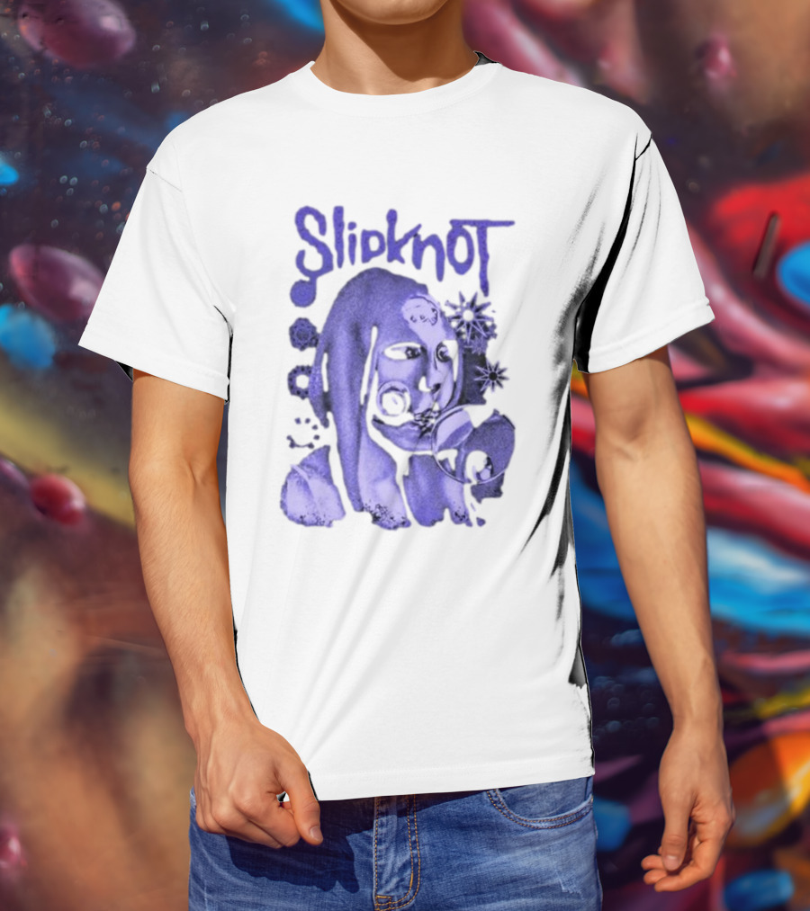 Slipknot Inbetween Shapes Abstract Masked Figure With Geometric T-Shirt
