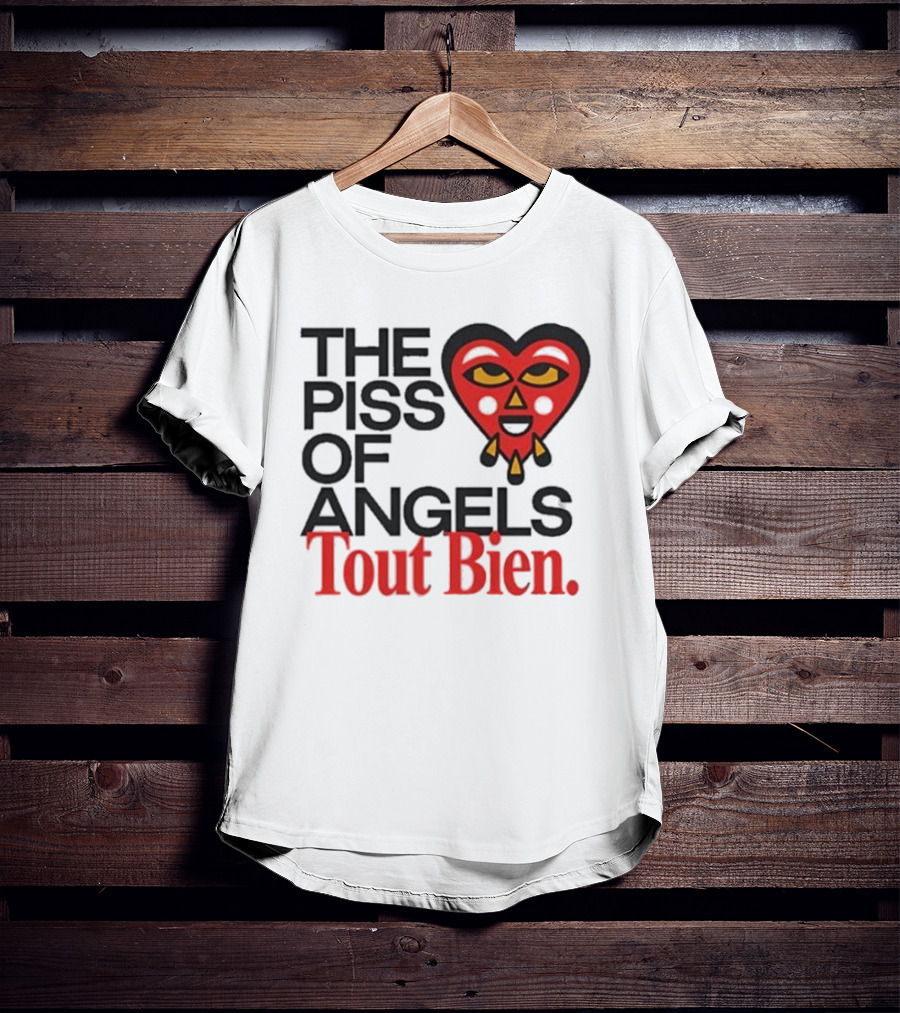 Tout Bien The Piss Of Angels Red Heart Face T-Shirt