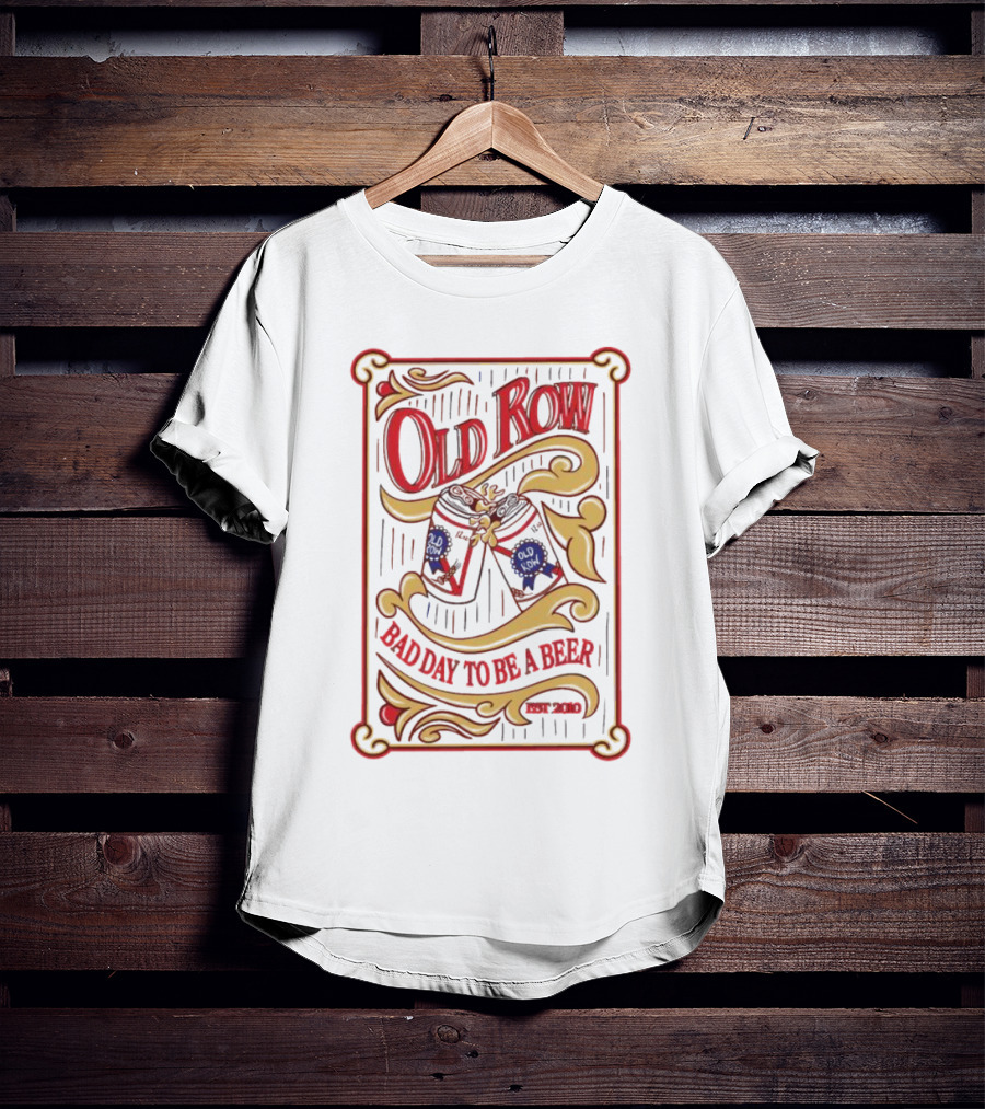 Old Row Retro Mirror Bad Day To Be A Beer Est 2010 T-Shirt