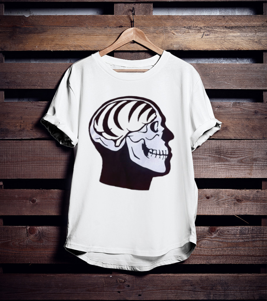 Bengal Brain Skull With Orange Highlights T-Shirt
