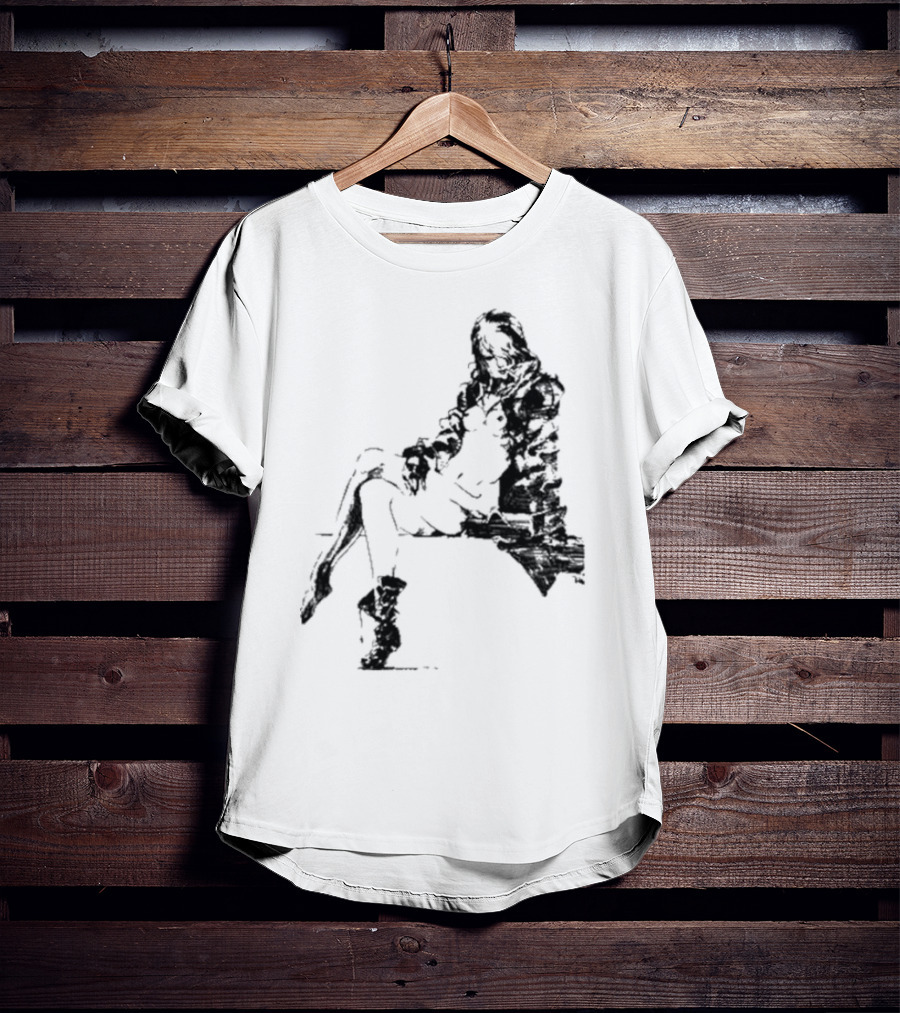 Espionagevr Store Big Sniper Mysterious Figure In Long Coat And Boots T-Shirt