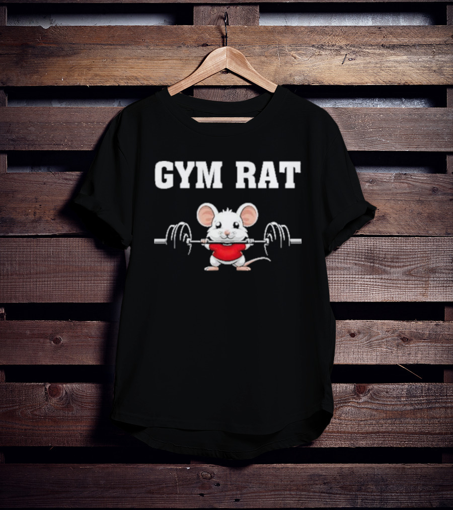 Gym Rat Cute Animal Weightlifting T-Shirt