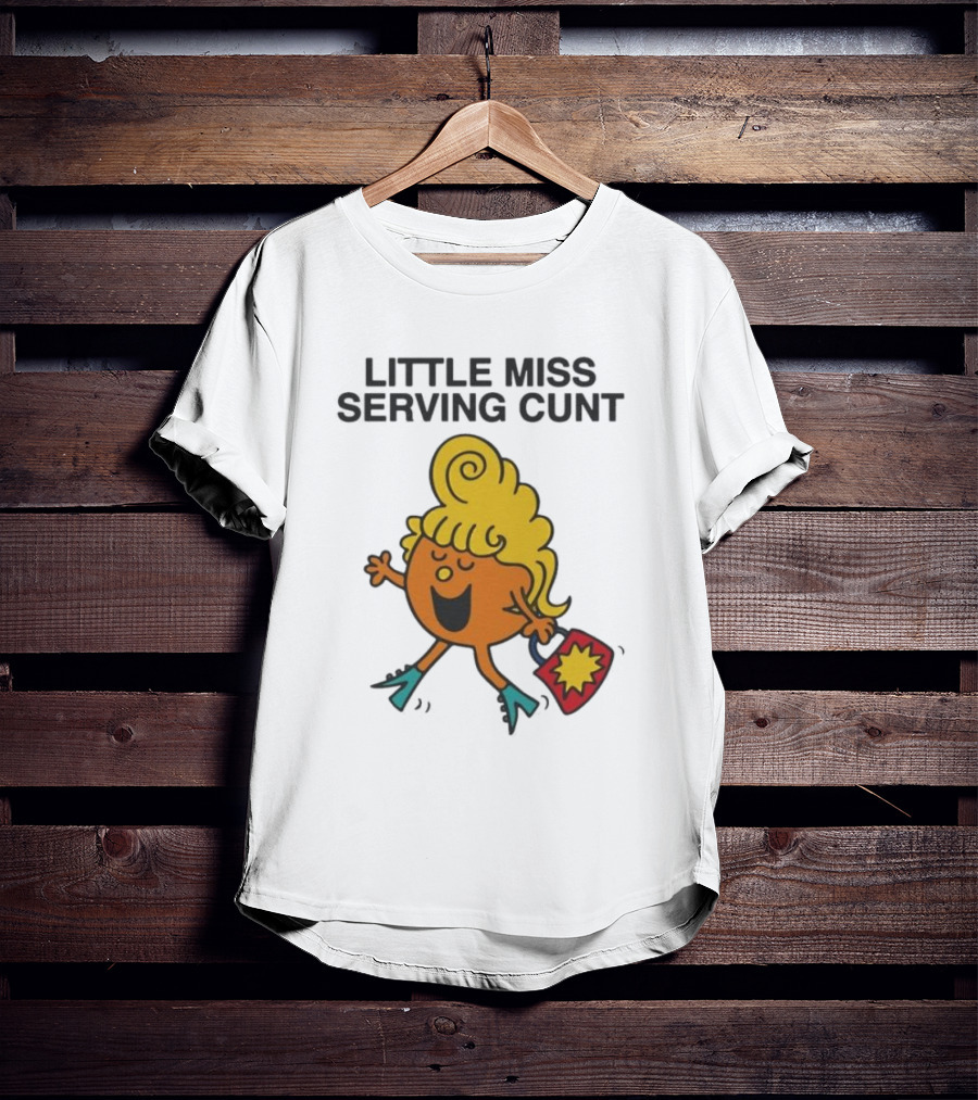 Little Miss Serving Cunt Retro Cartoon Character T-Shirt