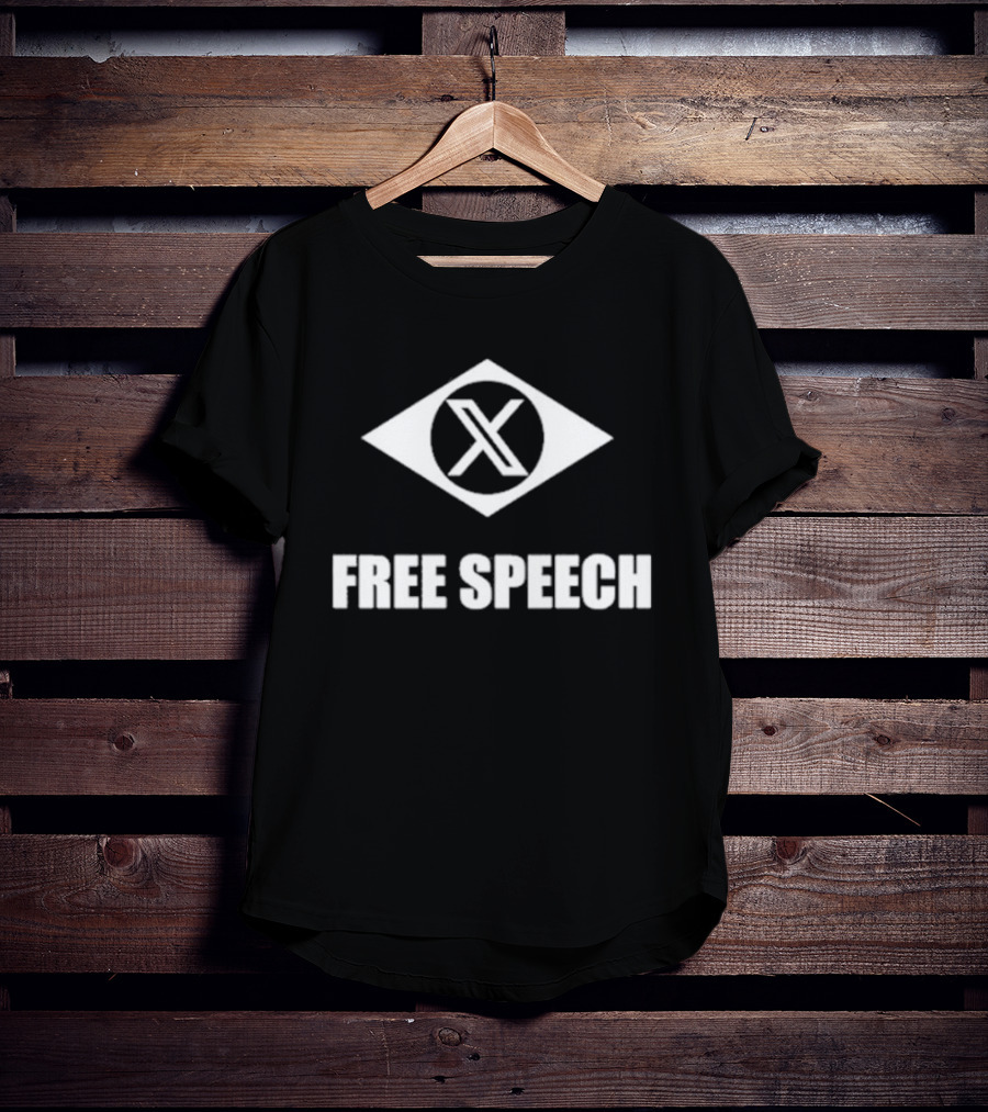 X Free Speech Eye Symbol T-Shirt