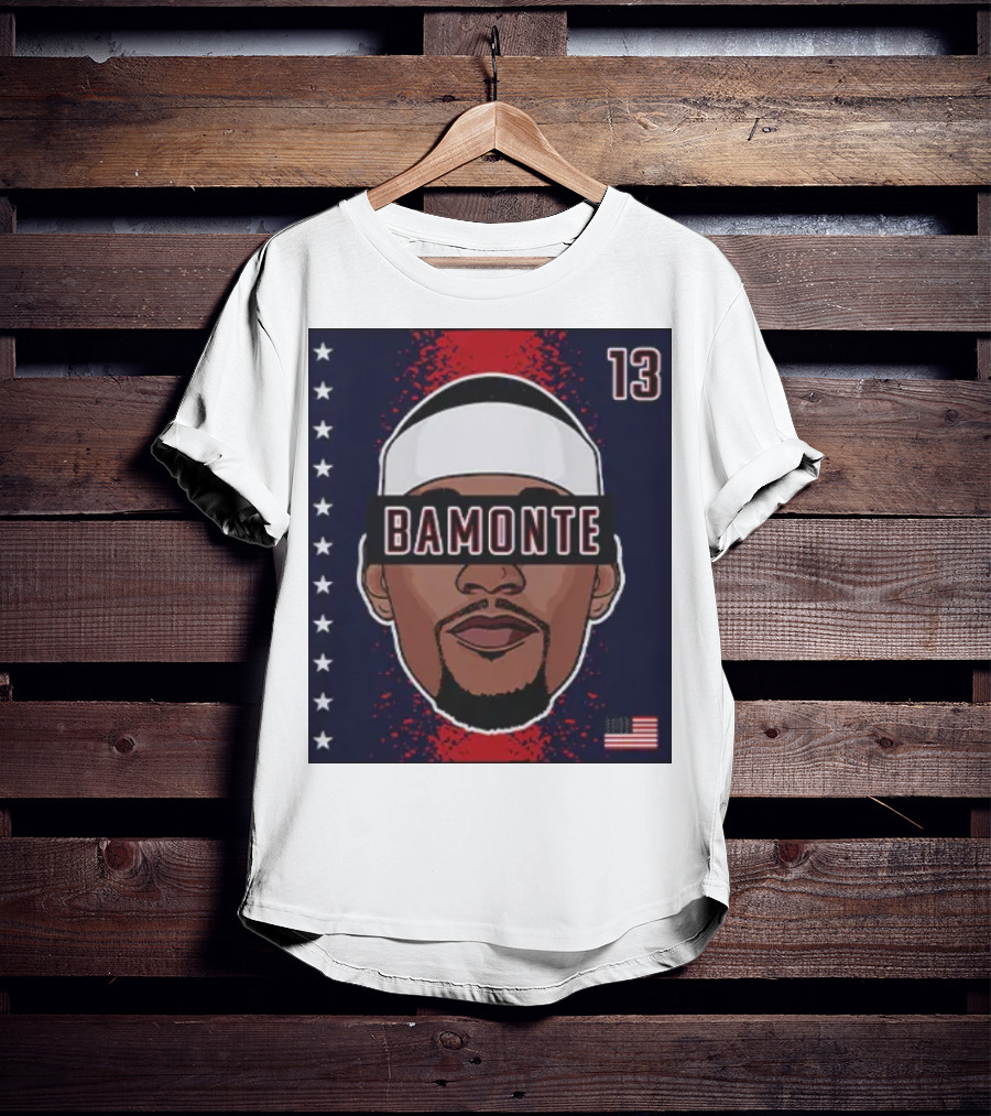 Bamonte 13 Stars And Stripes Illustration Bam Adebayo T-Shirt