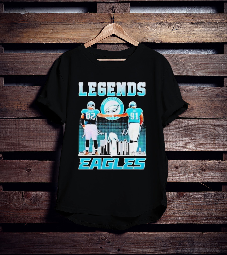 Legends Eagles 62 91 Philadelphia Football Players T-Shirt