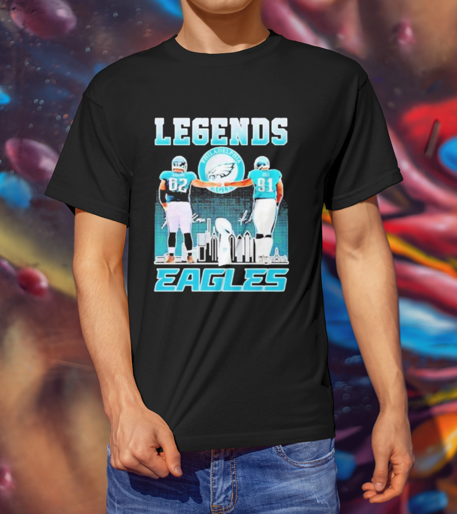 Legends Eagles 62 91 Philadelphia Football Players T-Shirt