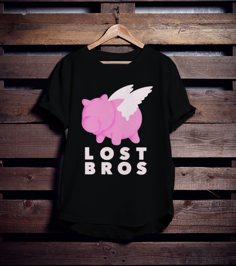 Lost Bros When Hamm Flies Pig With Wings T-Shirt
