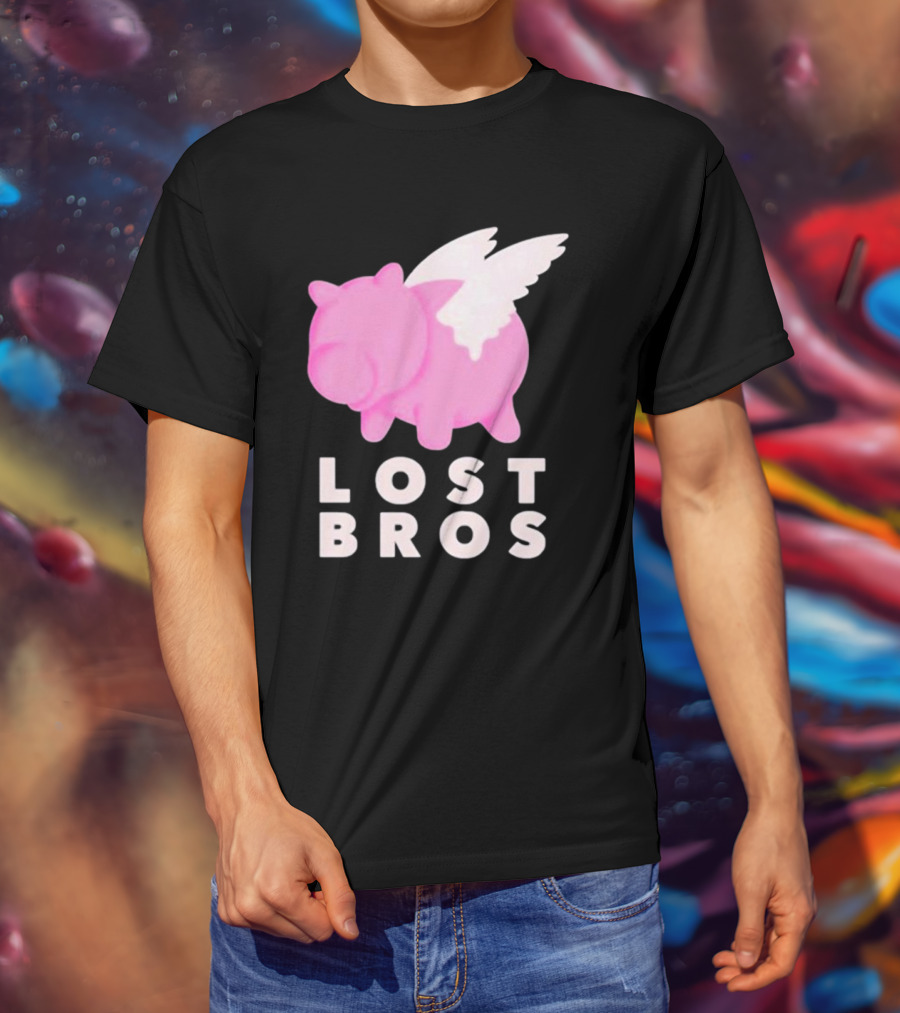 Lost Bros When Hamm Flies Pig With Wings T-Shirt