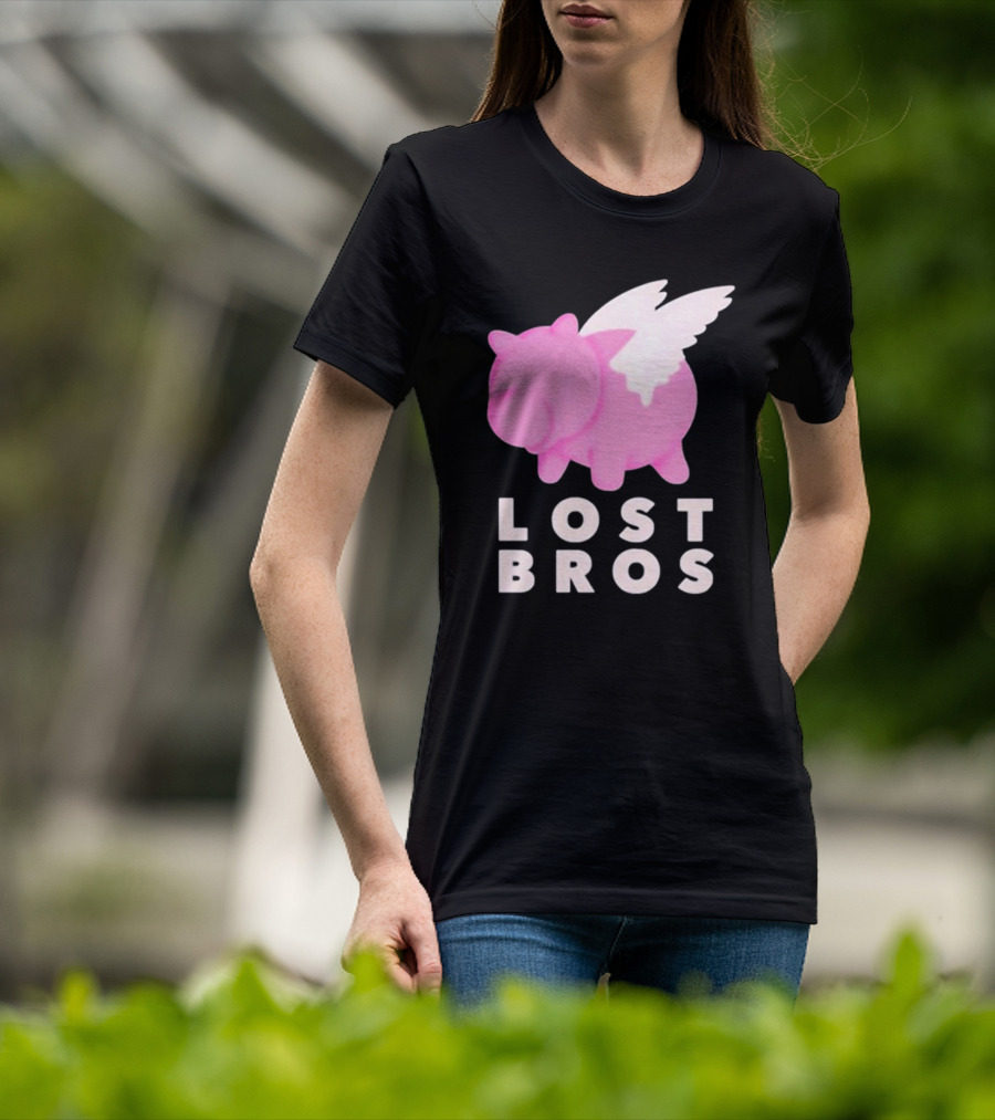 Lost Bros When Hamm Flies Pig With Wings T-Shirt
