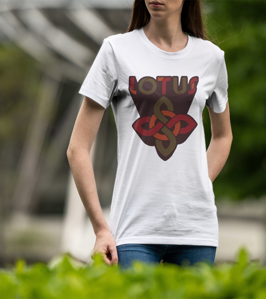 Lotus Celtic Knot Brown Red Green T-Shirt