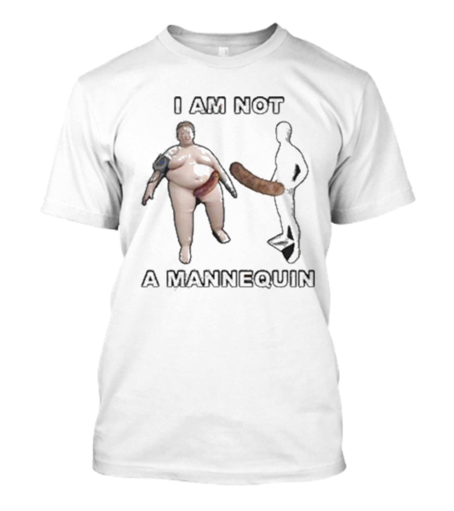 Lucca International Store I Am Not A Mannequin Sausages T-Shirt
