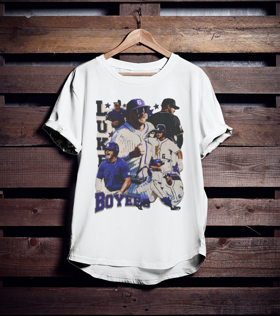 Luke Boyers TCU Horned Frogs Baseball 6 Multi-Action Highlights T-Shirt