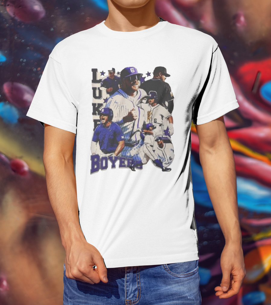 Luke Boyers TCU Horned Frogs Baseball 6 Multi-Action Highlights T-Shirt