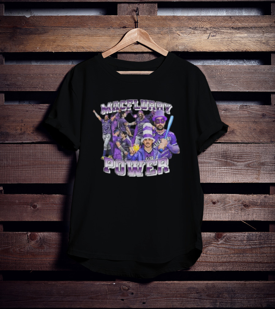 Macflurry Power 90’s Team Purple Baseball Players In Costume T-Shirt
