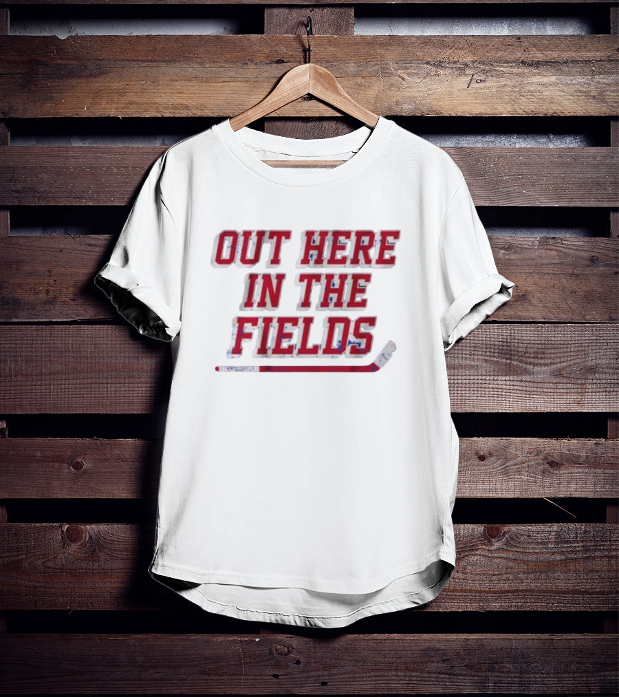 Out Here In The Fields New York Hockey T-Shirt
