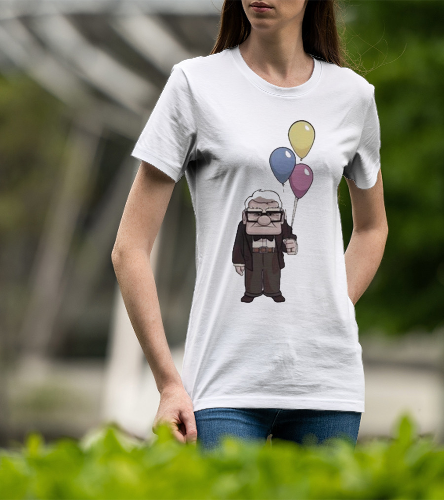 Nika Carl Fredricksen From Up Costume Geno Balloons Character T-Shirt
