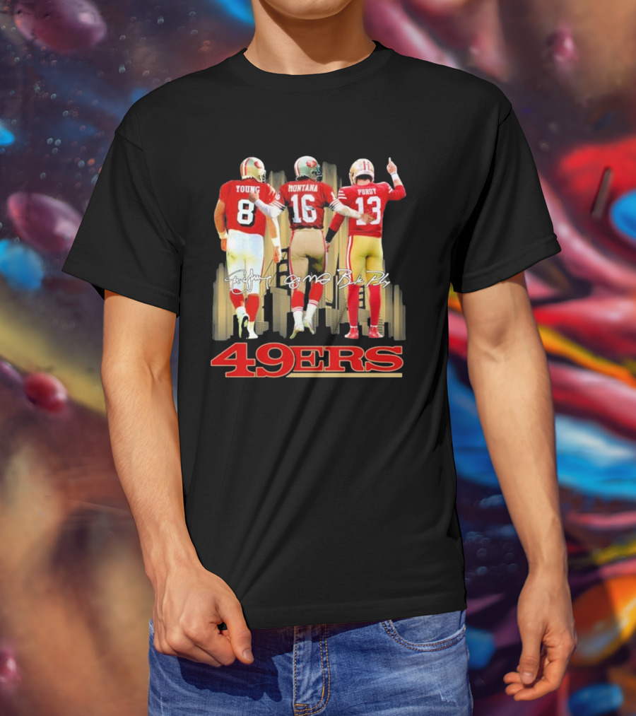 Young Montana Purdy 49ers Signatures Skyline T-Shirt